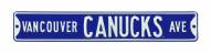 Vancouver Canucks NHL Authentic Street Sign