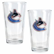 Vancouver Canucks NHL Pint Glass - Set of 2