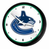 Vancouver Canucks Retro Lighted Wall Clock