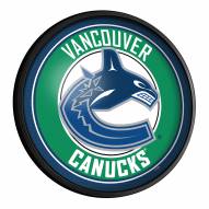 Vancouver Canucks Round Slimline Lighted Wall Sign