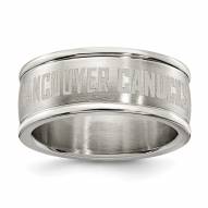 Vancouver Canucks Stainless Steel Logo Ring