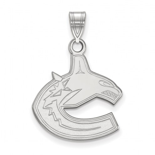 Vancouver Canucks Sterling Silver Large Pendant