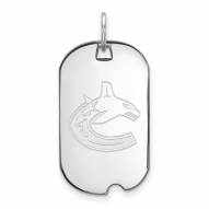 Vancouver Canucks Sterling Silver Small Dog Tag