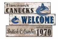 Vancouver Canucks Welcome 3 Plank Sign