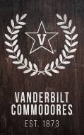 Vanderbilt Commodores 11" x 19" Laurel Wreath Sign