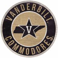 Vanderbilt Commodores 12" Circle with State Sign