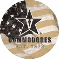 Vanderbilt Commodores 12" Team Color Flag Circle Sign