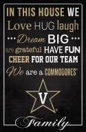 Vanderbilt Commodores 17" x 26" In This House Sign