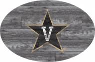 Vanderbilt Commodores 46" Distressed Wood Oval Sign