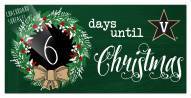 Vanderbilt Commodores 6" x 12" Chalk Christmas Countdown Sign