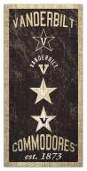 Vanderbilt Commodores 6" x 12" Heritage Sign