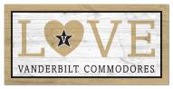 Vanderbilt Commodores 6" x 12" Love Sign