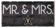 Vanderbilt Commodores 6" x 12" Mr. & Mrs. Sign