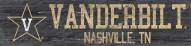 Vanderbilt Commodores 6" x 24" Team Name Sign