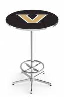 Vanderbilt Commodores Chrome Bar Table with Foot Ring