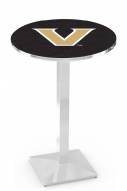 Vanderbilt Commodores Chrome Bar Table with Square Base