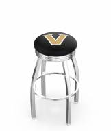 Vanderbilt Commodores Chrome Swivel Barstool with Ribbed Accent Ring