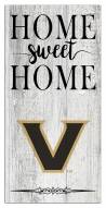 Vanderbilt Commodores Home Sweet Home Whitewashed 6" x 12" Sign