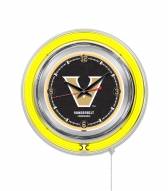 Vanderbilt Commodores Neon Clock