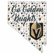 Vegas Golden Knights 12" Floral State Sign