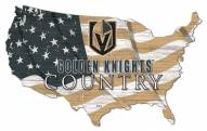 Vegas Golden Knights 15" USA Flag Cutout Sign