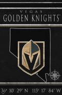 Vegas Golden Knights 17" x 26" Coordinates Sign