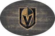 Vegas Golden Knights 46" Distressed Wood Oval Sign