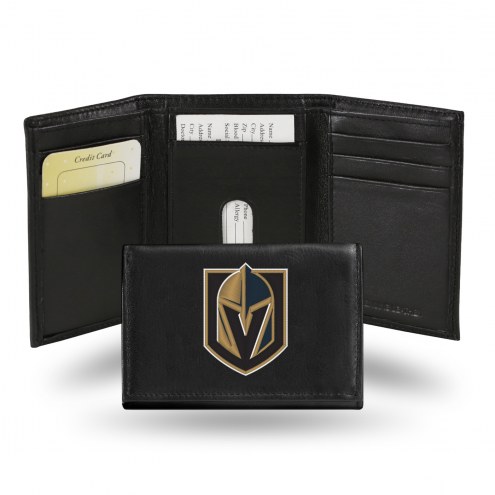 Vegas Golden Knights Embroidered Leather Tri-Fold Wallet