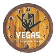 Vegas Golden Knights "Faux" Barrel Top Wall Clock