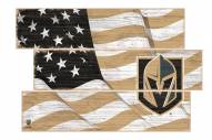 Vegas Golden Knights Flag 3 Plank Sign