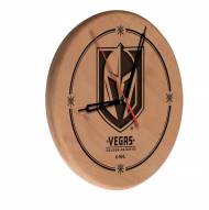 Vegas Golden Knights Laser Engraved Wood Clock