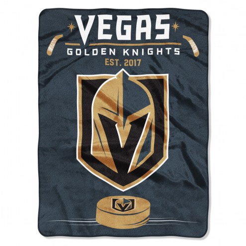 Vegas Golden Knights Inspired Plush Raschel Blanket