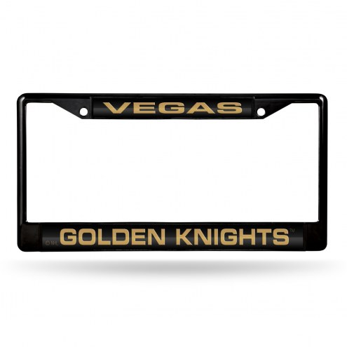 Vegas Golden Knights Laser Black License Plate Frame