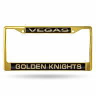 Vegas Golden Knights Laser Colored Chrome License Plate Frame