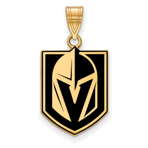 Vegas Golden Knights Sterling Silver Gold Plated Large Pendant