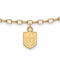 Vegas Golden Knights Sterling Silver Gold Plated Anklet