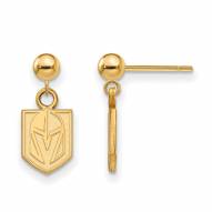 Vegas Golden Knights Sterling Silver Gold Plated Dangle Earrings