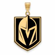 Vegas Golden Knights Sterling Silver Gold Plated Extra Large Pendant