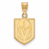 Vegas Golden Knights Sterling Silver Gold Plated Medium Pendant