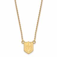Vegas Golden Knights Sterling Silver Gold Plated Small Pendant Necklace