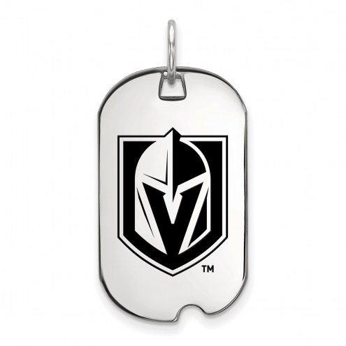 Vegas Golden Knights Sterling Silver Small Dog Tag Pendant