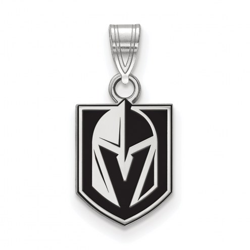 Vegas Golden Knights Sterling Silver Small Enameled Pendant