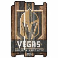 Vegas Golden Knights Wood Fence Sign