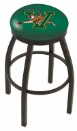 Vermont Catamounts Black Swivel Bar Stool with Accent Ring