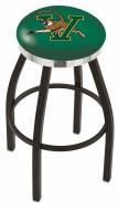 Vermont Catamounts Black Swivel Barstool with Chrome Accent Ring