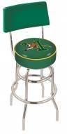 Vermont Catamounts Chrome Double Ring Swivel Barstool with Back