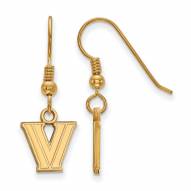 Villanova Wildcats Sterling Silver Gold Plated Extra Small Dangle Earrings