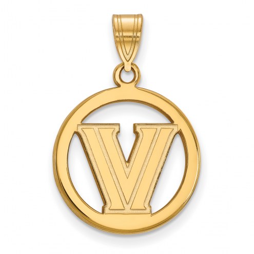 Villanova Wildcats Sterling Silver Gold Plated Small Pendant