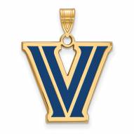 Villanova Wildcats NCAA Sterling Silver Gold Plated Large Enameled Pendant