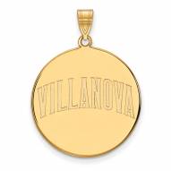 Villanova Wildcats Sterling Silver Gold Plated Extra Large Disc Pendant